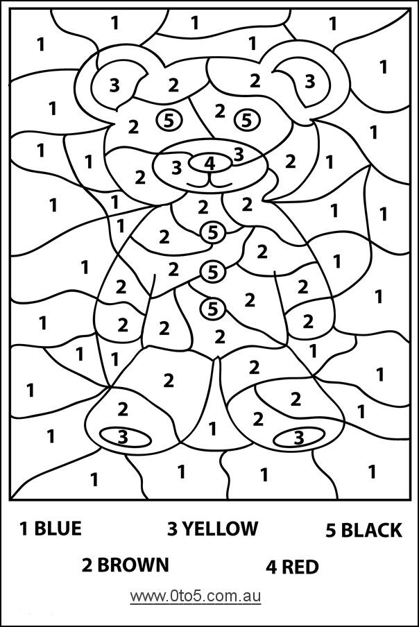 Best ideas about Coloring Pages For Teens Number By Color
. Save or Pin Harder color by number bear page Preschool Teddy Bear Now.