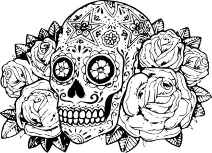 Best ideas about Coloring Sheets For Boys Skull
. Save or Pin line Image Sugar Skull Free Printable To Color Now.