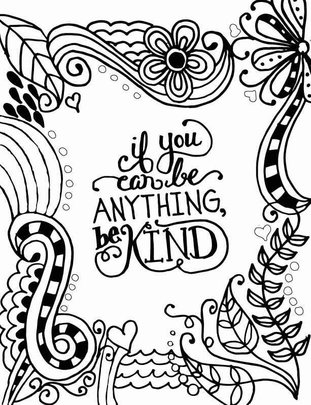 Best ideas about Coloring Sheets For Girls Be Kind
. Save or Pin Kindness Coloring Pages To Print Coloring Home Now.