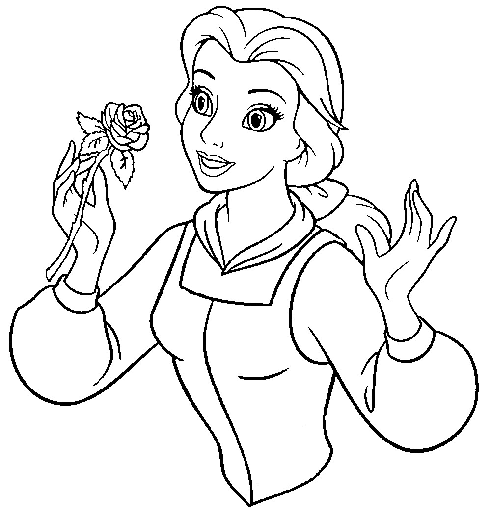 Best ideas about Coloring Sheets For Girls Beauty And The Beast New Version
. Save or Pin Beauty And The Beast Belle Hold A Sprig Flowers Now.