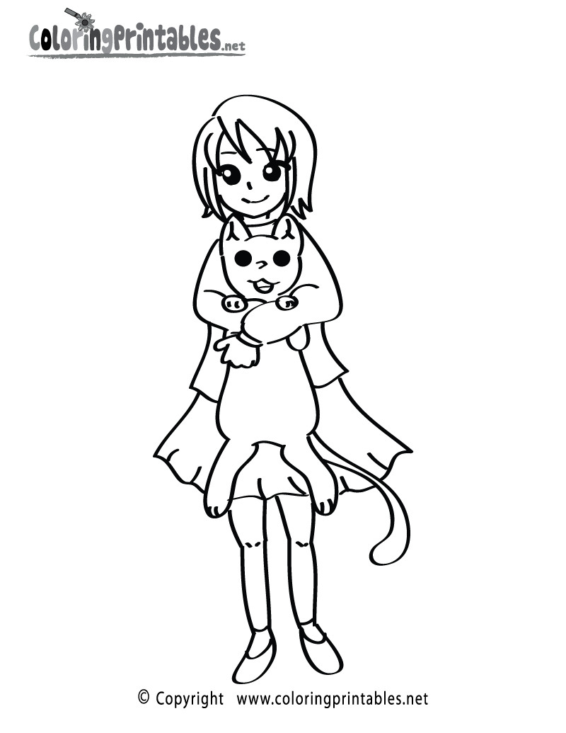 Best ideas about Coloring Sheets For Girls Cats
. Save or Pin Girl Cat Coloring Page A Free Girls Coloring Printable Now.