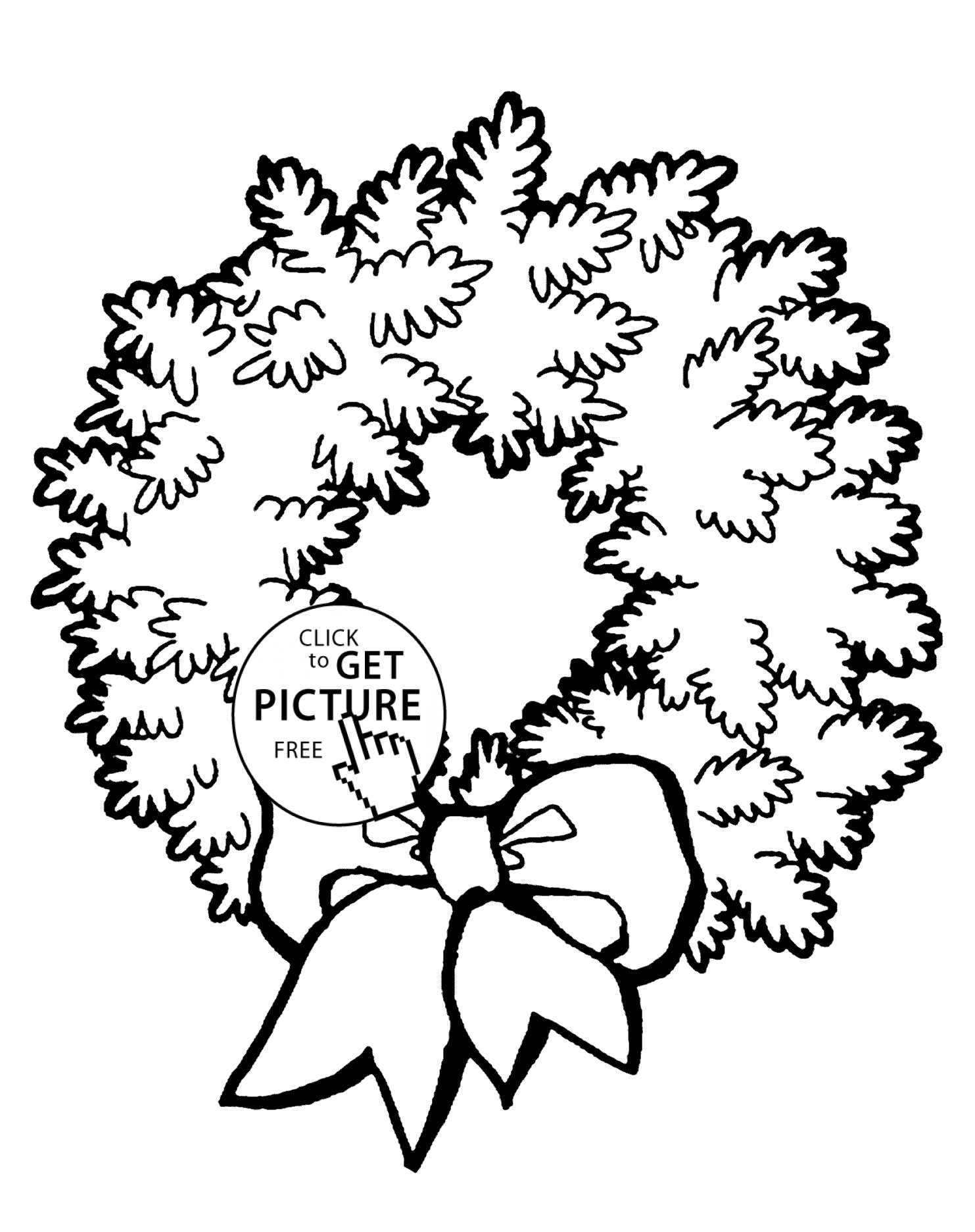 Best ideas about Coloring Sheets For Kids Bows
. Save or Pin Christmas wreath with bow coloring pages for kids Now.