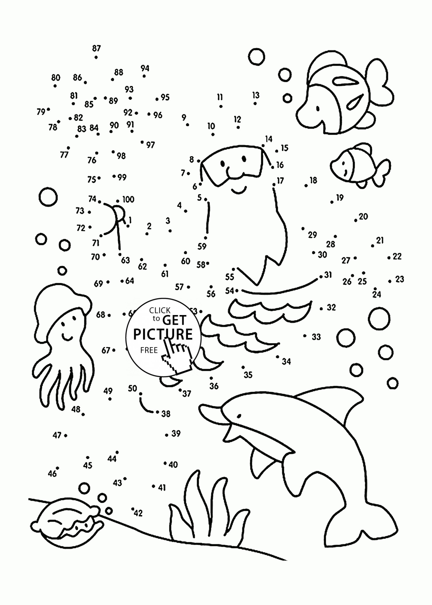 Best ideas about Coloring Sheets For Kids Connect The Dots For Kids
. Save or Pin Undersea Dot to Dot coloring pages for kids connect the Now.