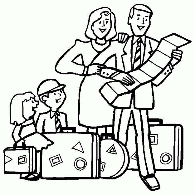 Best ideas about Coloring Sheets For Kids Summer Vacation
. Save or Pin Family traveling on vacation Free Printable Coloring Pages Now.