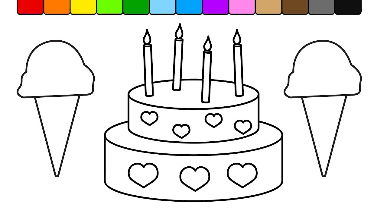 Best ideas about Coloring Sheets For Kids To Learn Their Colors
. Save or Pin Learn Colors for Kids and Color this Ice cream and Cake Now.