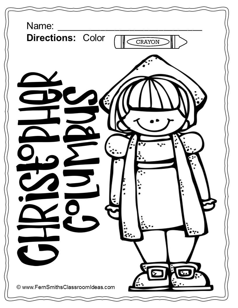 Best ideas about Columbus Day Coloring Pages
. Save or Pin Tuesday Teacher Tips Columbus Day Resources Fern Smith Now.