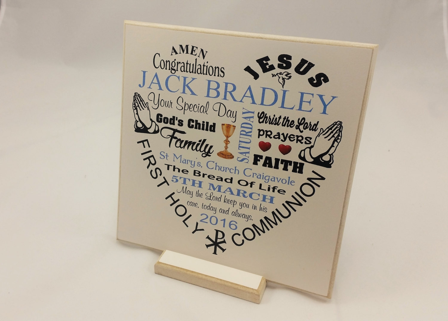 Best ideas about Communion Gift Ideas
. Save or Pin First munion Gift Boy Girl Personalised Wooden Plaque Now.