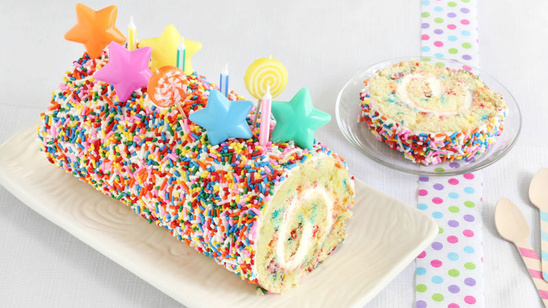 Best ideas about Confetti Birthday Cake
. Save or Pin Confetti Cake Roll Recipe BettyCrocker Now.