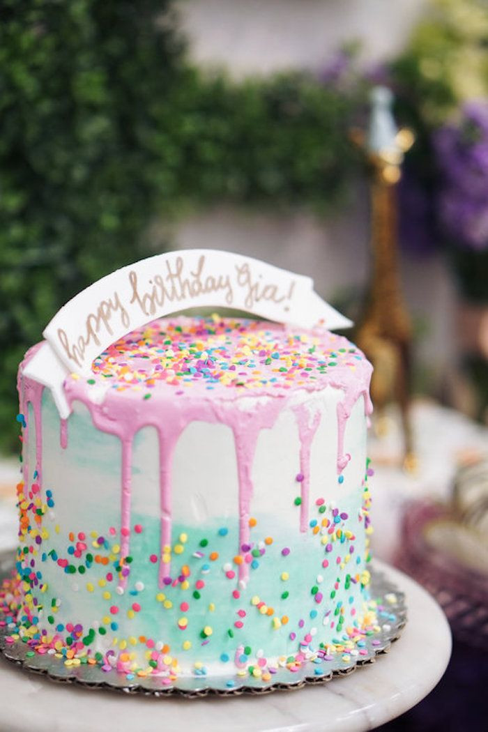 Best ideas about Confetti Birthday Cake
. Save or Pin Confetti birthday cake from a Spring Inspired 1st Birthday Now.