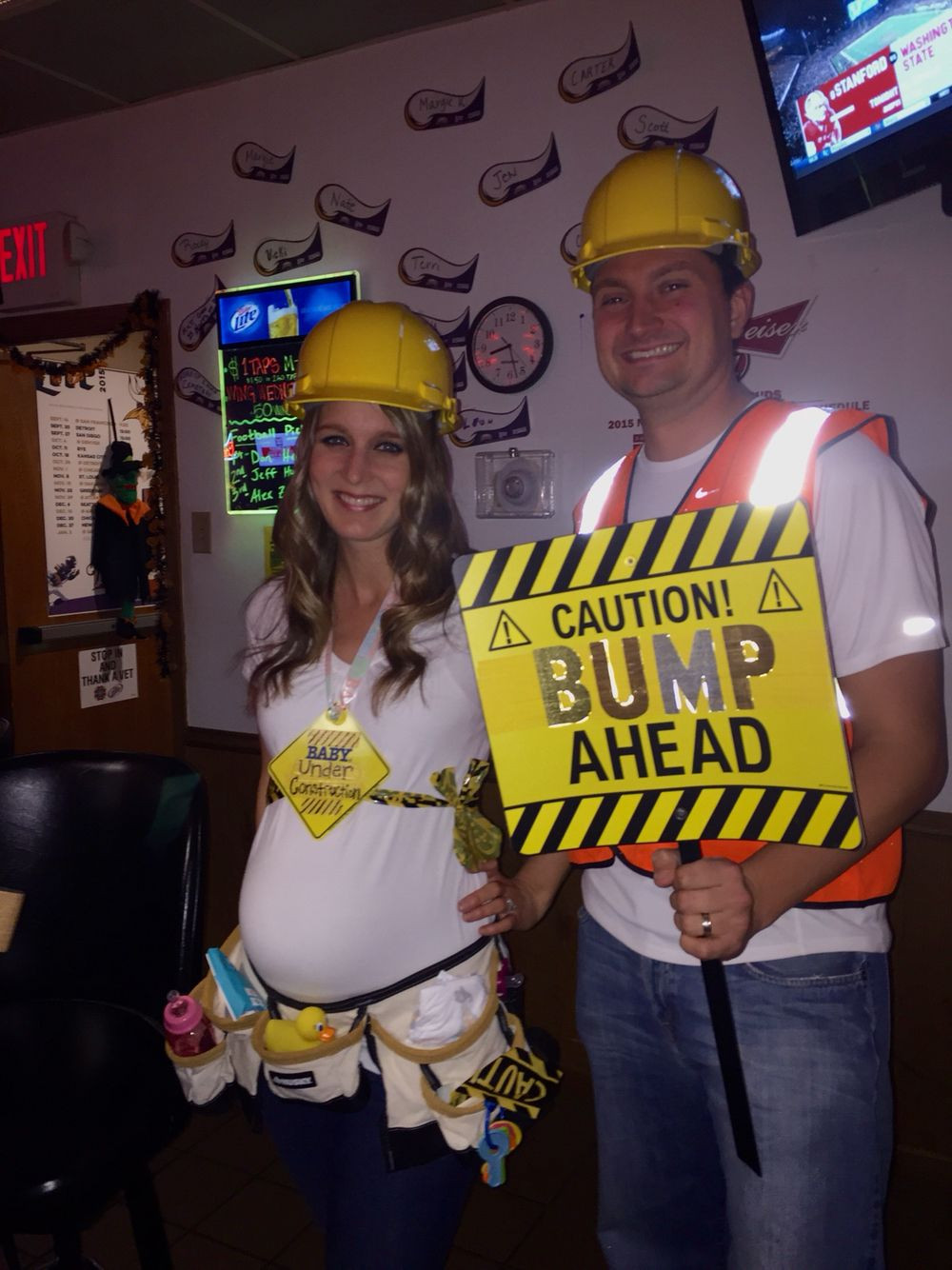 Best ideas about Construction Worker Costume DIY
. Save or Pin Pregnant Construction Worker couples Halloween costume Now.