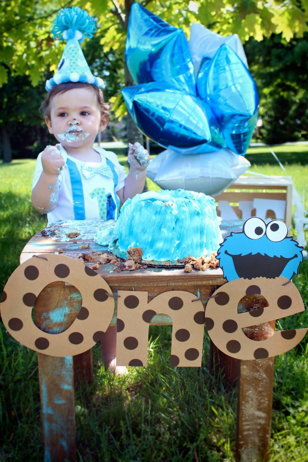 Best ideas about Cookie Monster 1st Birthday Party Supplies
. Save or Pin First Birthday Cookie Monster Banner Cookie by Now.