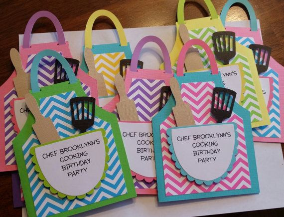 Best ideas about Cooking Birthday Party
. Save or Pin These cute apron shaped invitations are a great way to Now.