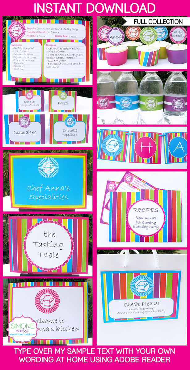 Best ideas about Cooking Birthday Party
. Save or Pin Cooking Party Printables Invitations & Decorations Now.