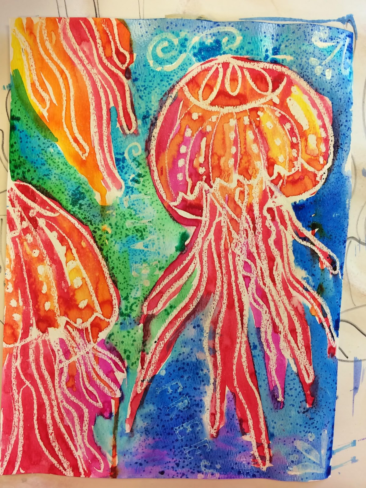 Best ideas about Cool Art Ideas
. Save or Pin smART Class April Showers and Jellyfish Watercolor Resist Now.