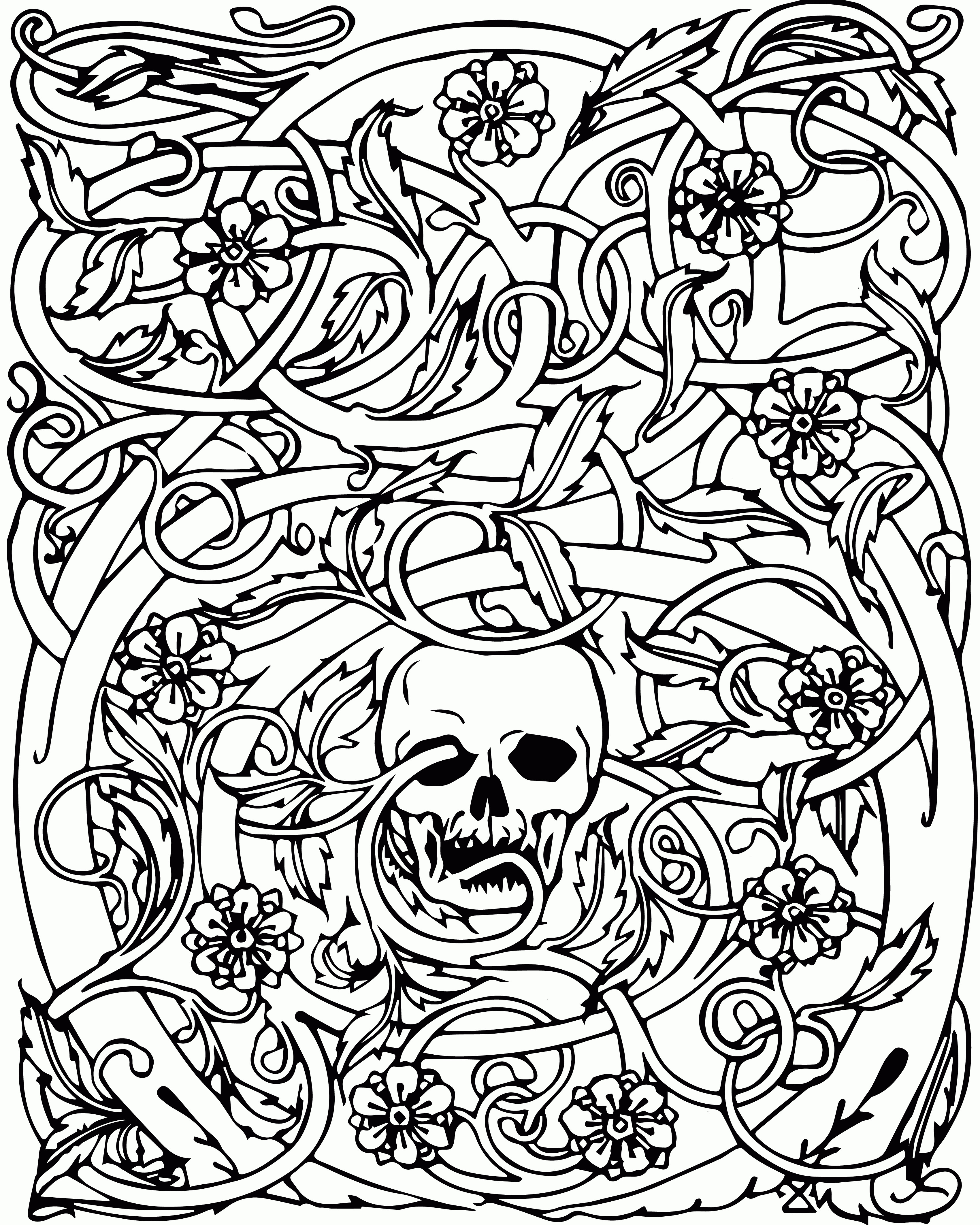 Best ideas about Cool Coloring Pages For Adults
. Save or Pin Cool Skull Design Coloring Pages Coloring Home Now.