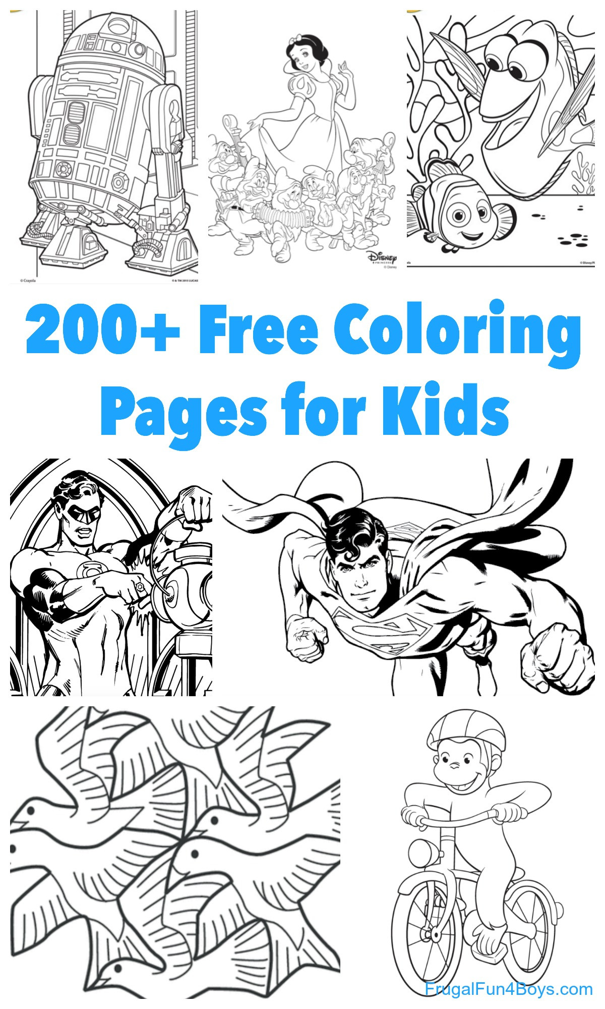 Best ideas about Cool Coloring Pages For Boys And Girlsv Cool
. Save or Pin 200 Printable Coloring Pages for Kids Frugal Fun For Now.
