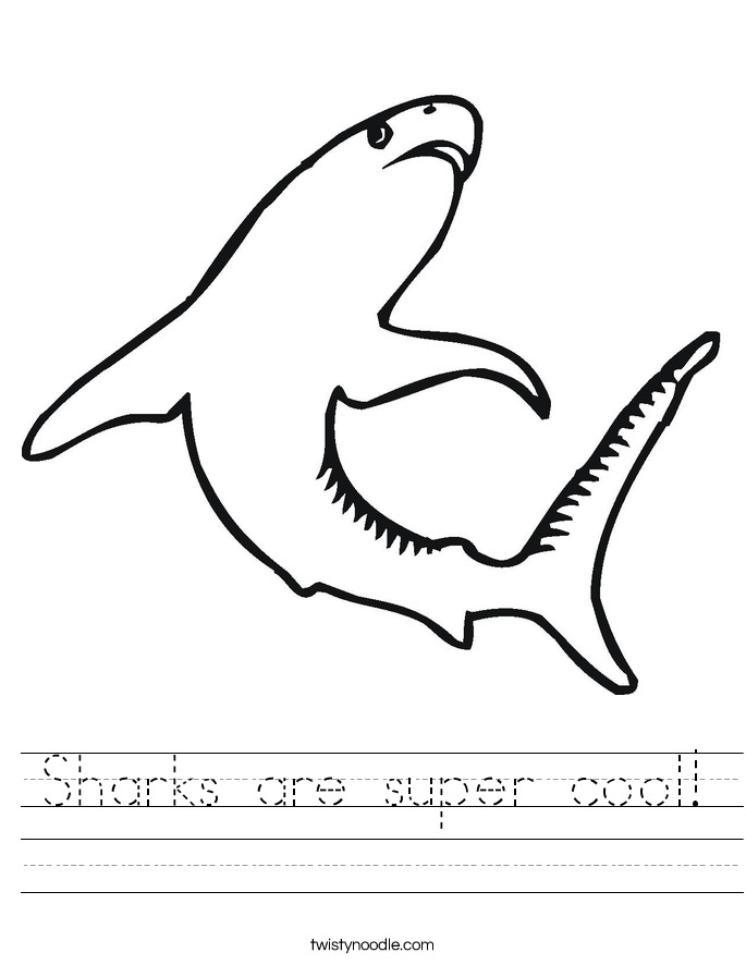 Best ideas about Cool Shark Coloring Sheets For Boys
. Save or Pin Sharks are super cool Worksheet Twisty Noodle Now.