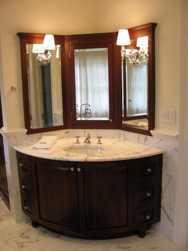 Best ideas about Corner Bathroom Cabinet
. Save or Pin Corner Bathroom Vanity on Pinterest Now.