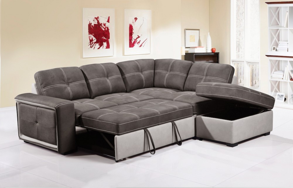 Best ideas about Corner Sofa Bed
. Save or Pin QUINTO Grey Fabric Corner Sofa Bed Now.