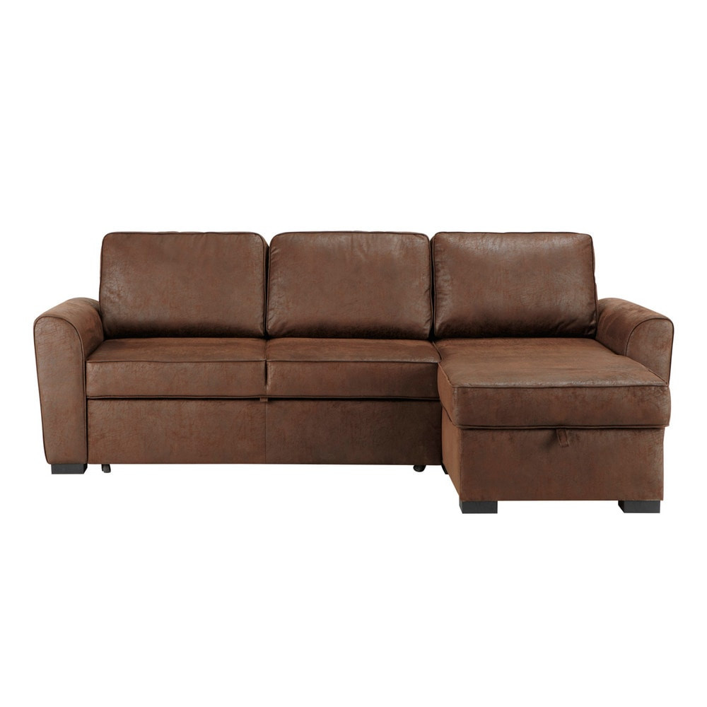 Best ideas about Corner Sofa Bed
. Save or Pin 3 4 Seater Brown Microsuede Corner Sofa Bed Montréal Now.