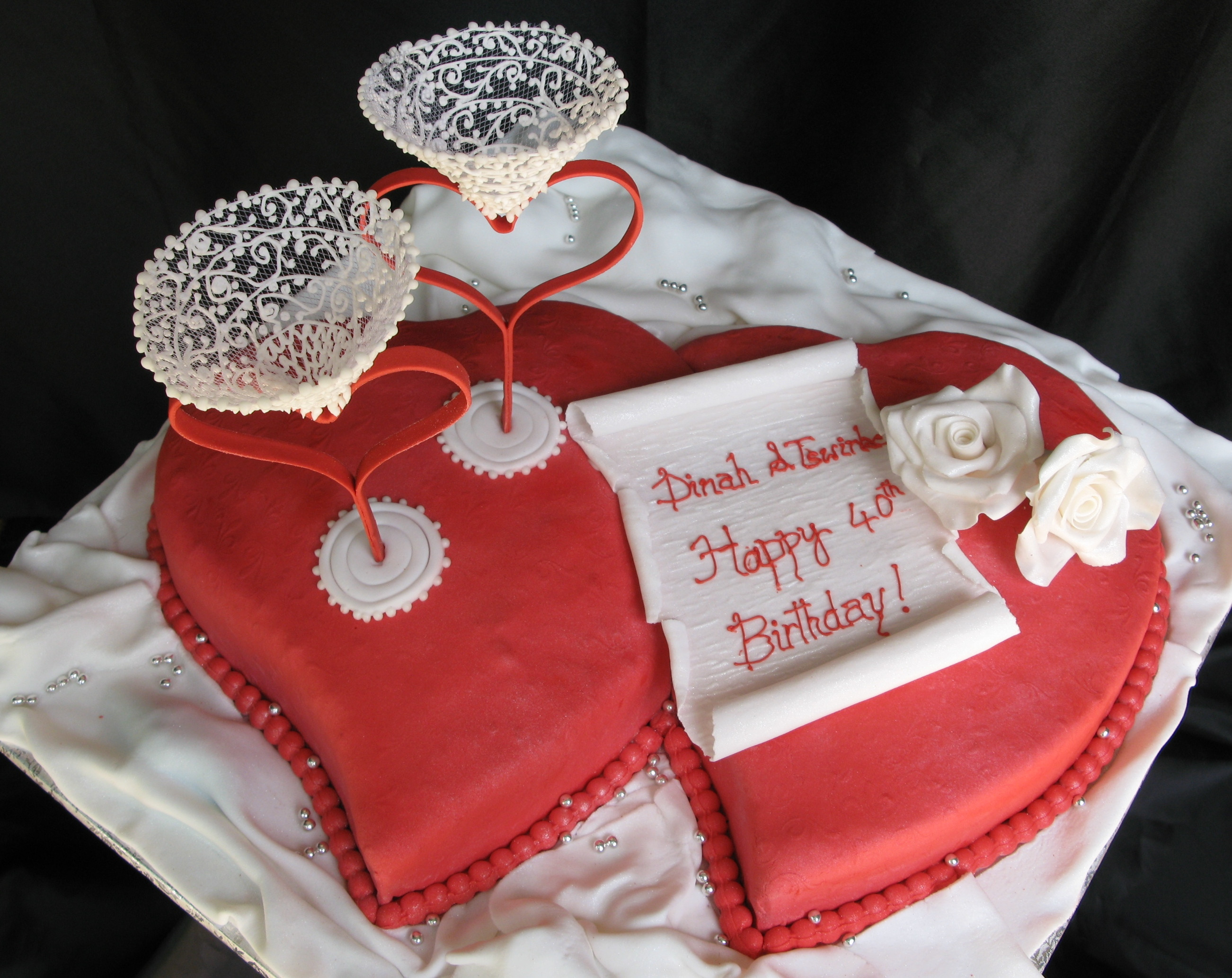 Best ideas about Couple Birthday Ideas
. Save or Pin Birthday Cake Hearts with Wine Glasses Now.