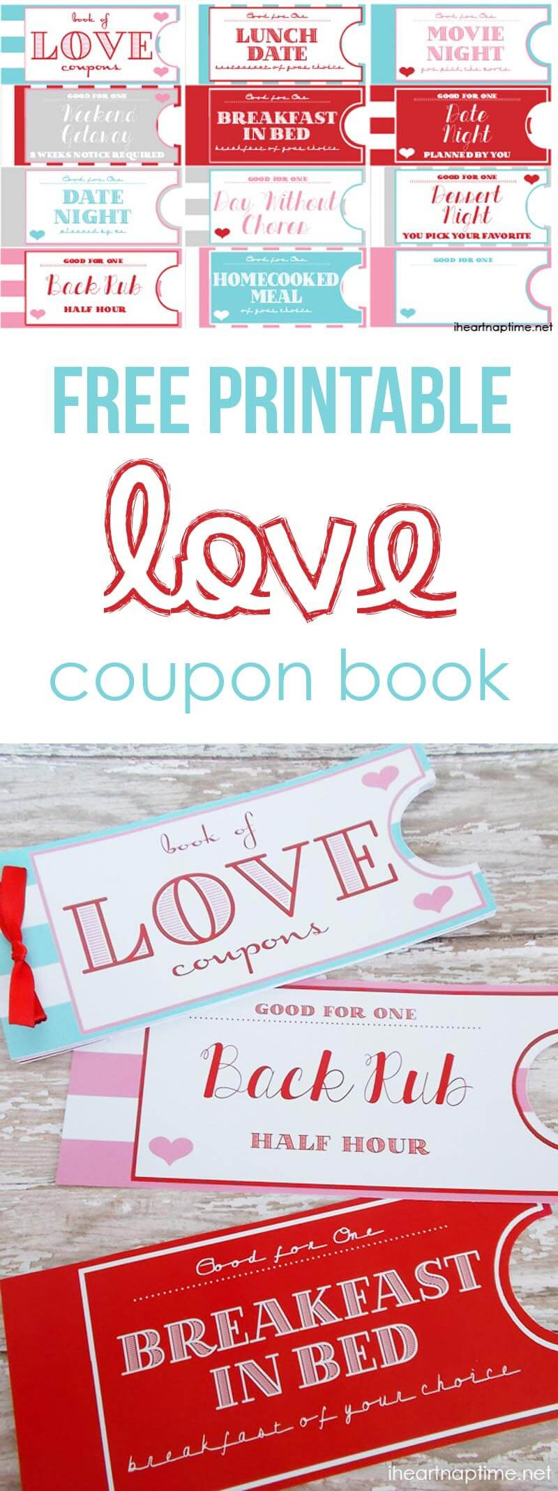 Best ideas about Coupon Gift Ideas
. Save or Pin Printable Love Coupon Book I Heart Nap Time Now.