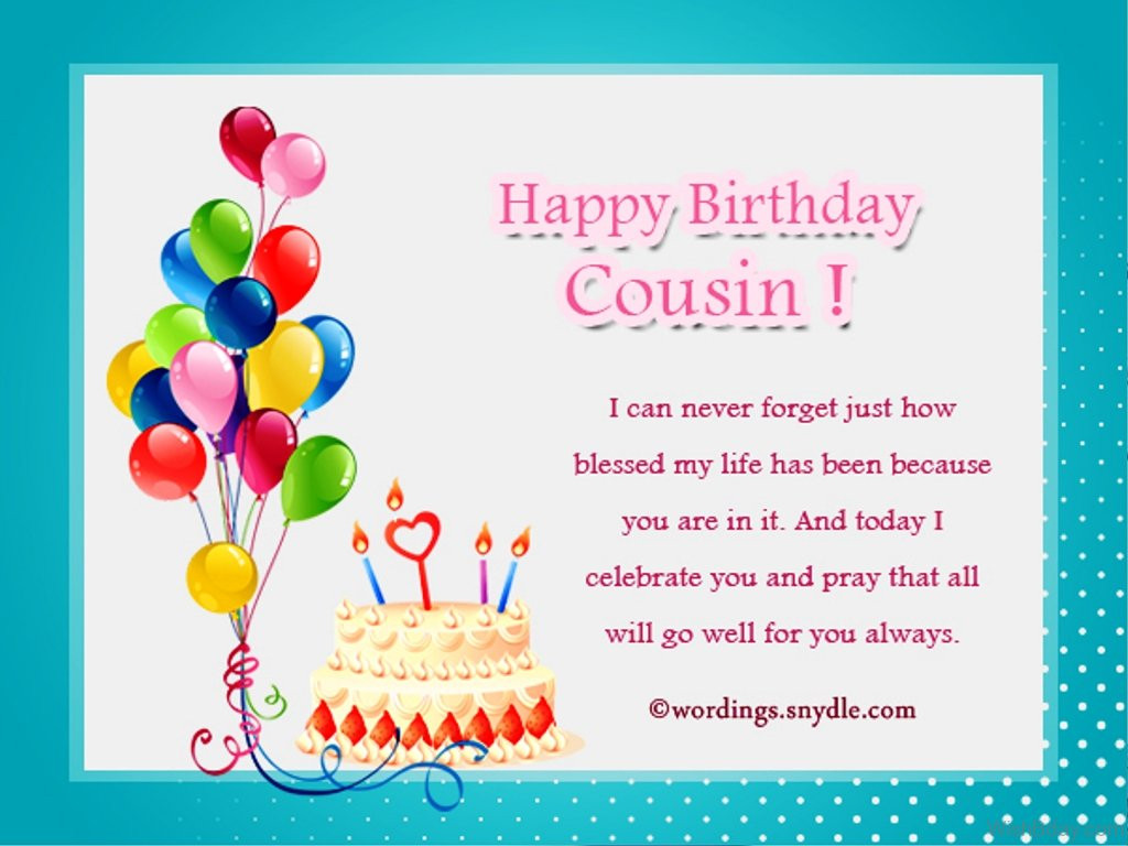 Best ideas about Cousins Birthday Wish
. Save or Pin 34 Birthday Wishes For Cousin Now.