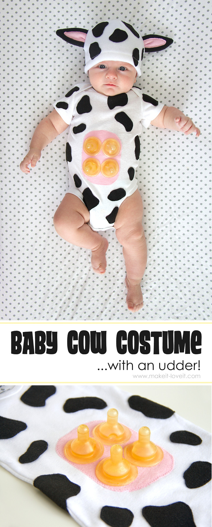 Best ideas about Cow Costume DIY
. Save or Pin Baby Cow Costume with an UDDER Now.