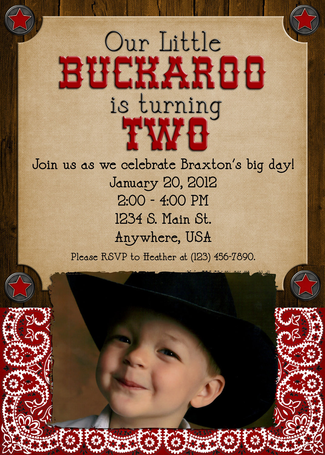 Best ideas about Cowboy Birthday Invitations
. Save or Pin Cowboy Birthday Party Invitation Boy Girl Western Now.