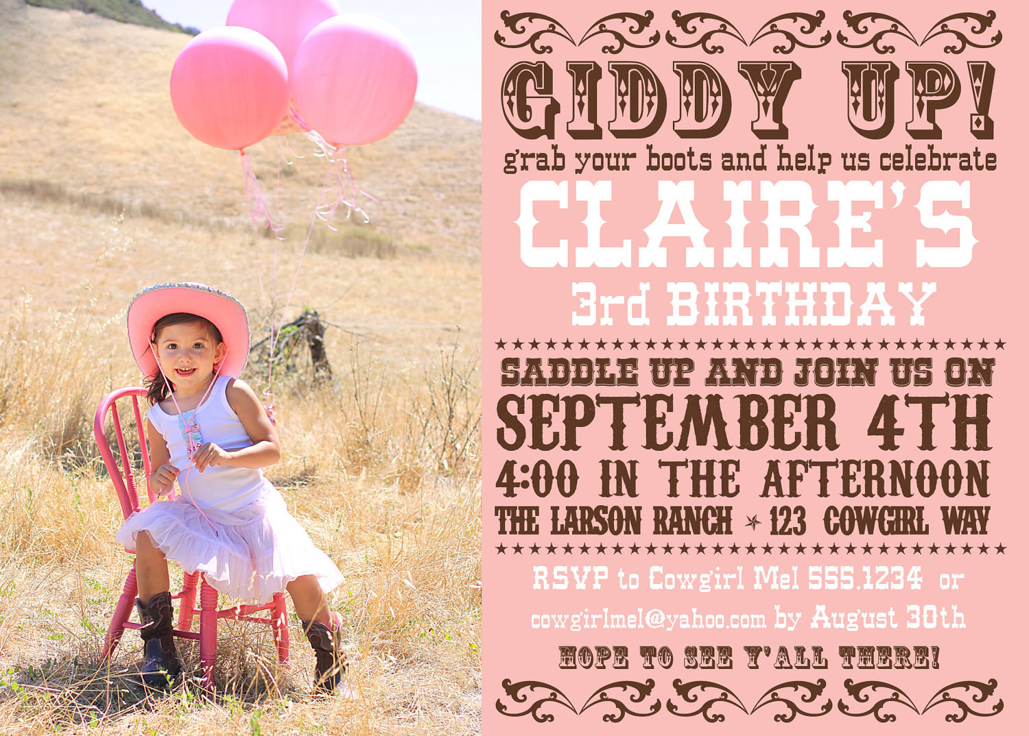 Best ideas about Cowgirl Birthday Invitations
. Save or Pin Items similar to Vintage Cowgirl or Cowboy Birthday Now.