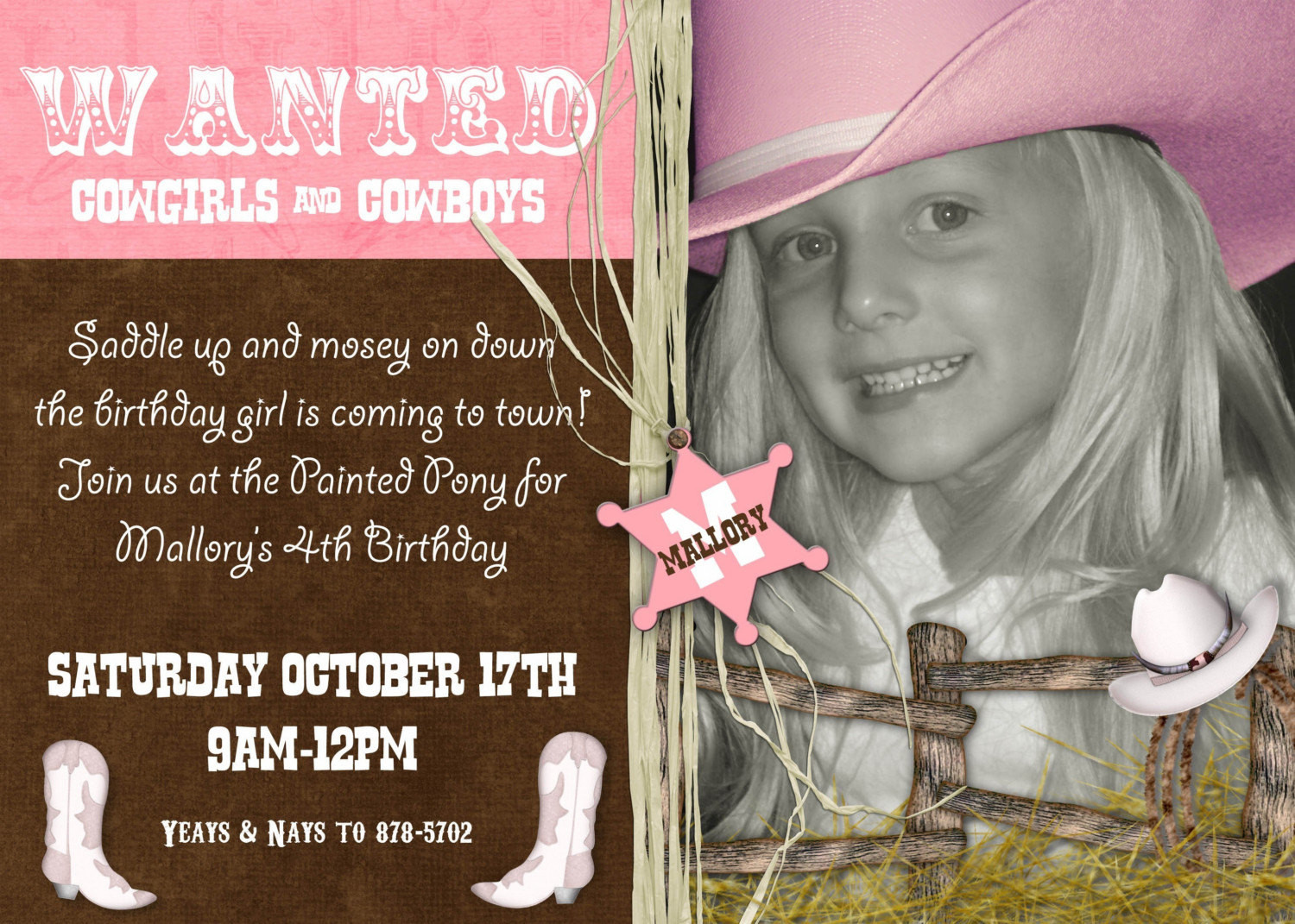 Best ideas about Cowgirl Birthday Invitations
. Save or Pin Cowgirl Birthday Invitation Now.