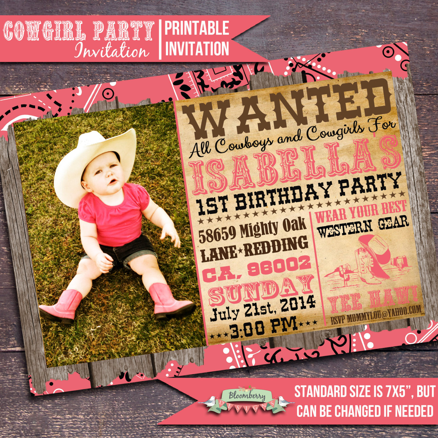 Best ideas about Cowgirl Birthday Invitations
. Save or Pin Girls Western Party Invitation Cowgirl Party by Now.