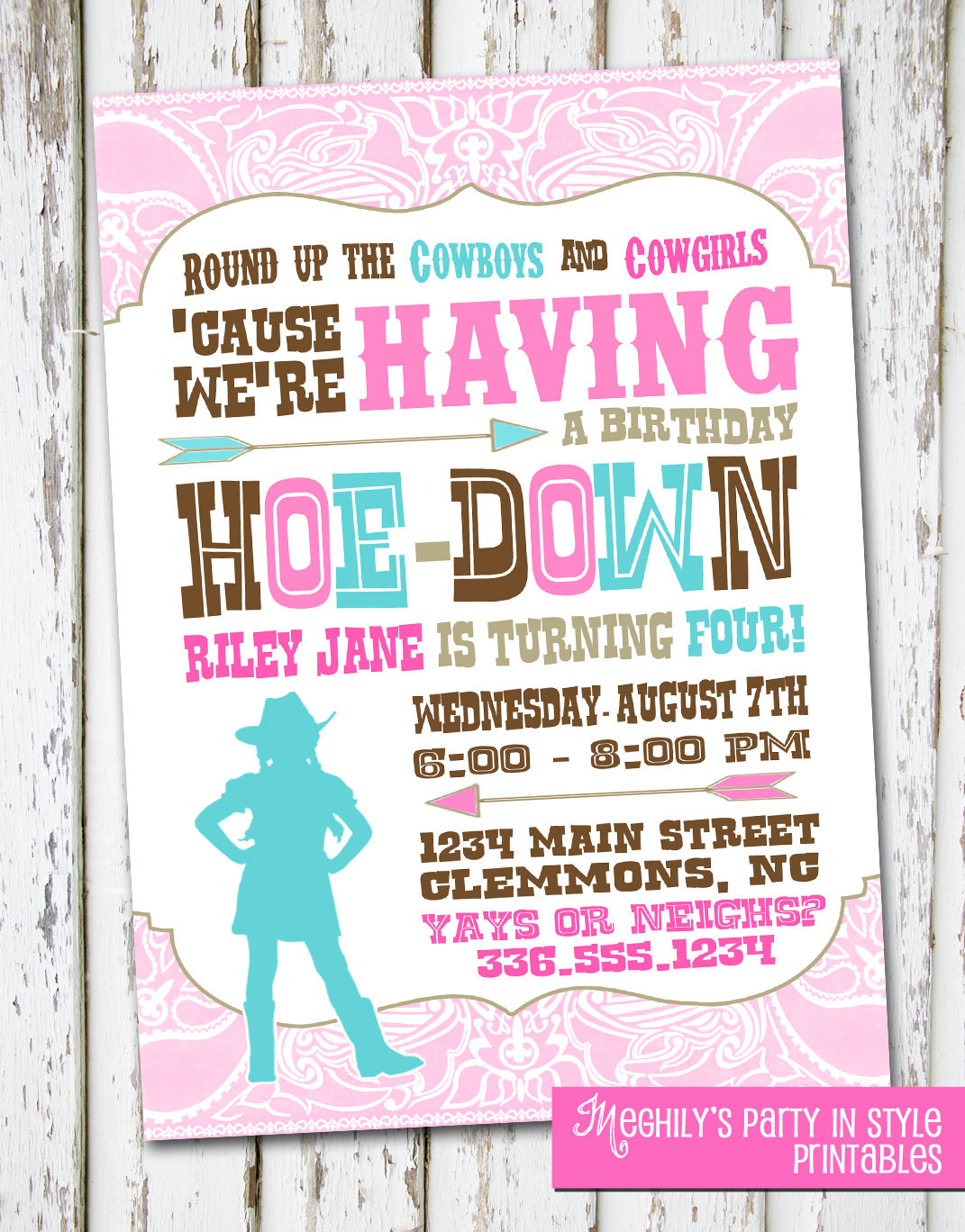 Best ideas about Cowgirl Birthday Invitations
. Save or Pin Western Cowgirl Birthday Invitation Now.