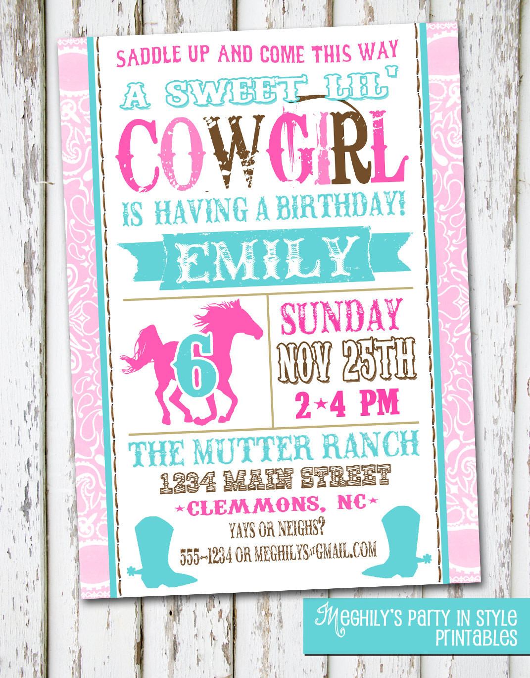 Best ideas about Cowgirl Birthday Invitations
. Save or Pin Western Cowgirl Birthday Invitation Now.