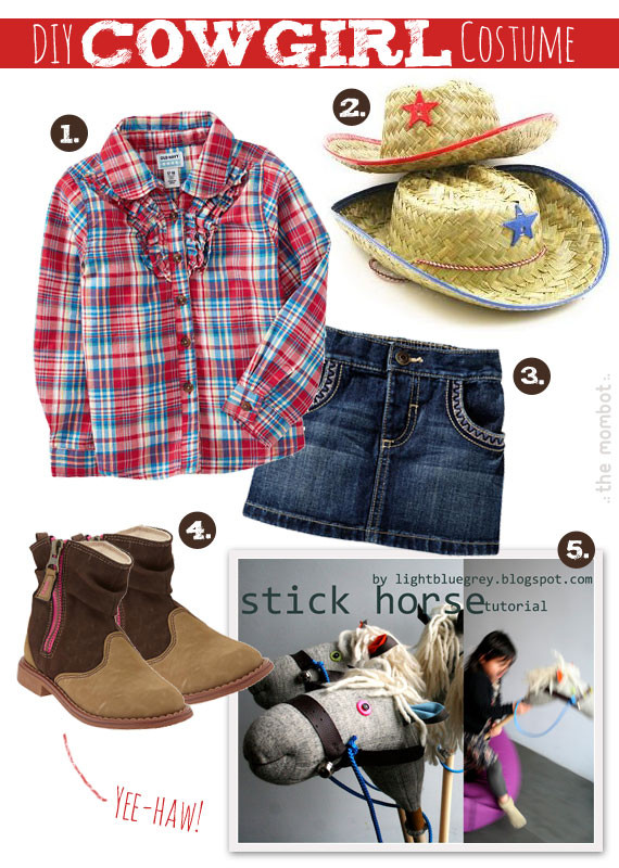 Best ideas about Cowgirl Costume DIY
. Save or Pin Easy DIY Halloween costumes for kids The Mombot Now.