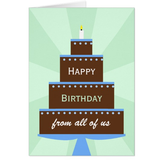Best ideas about Coworker Birthday Card
. Save or Pin fice CoWorker Group Birthday Card Cake Now.
