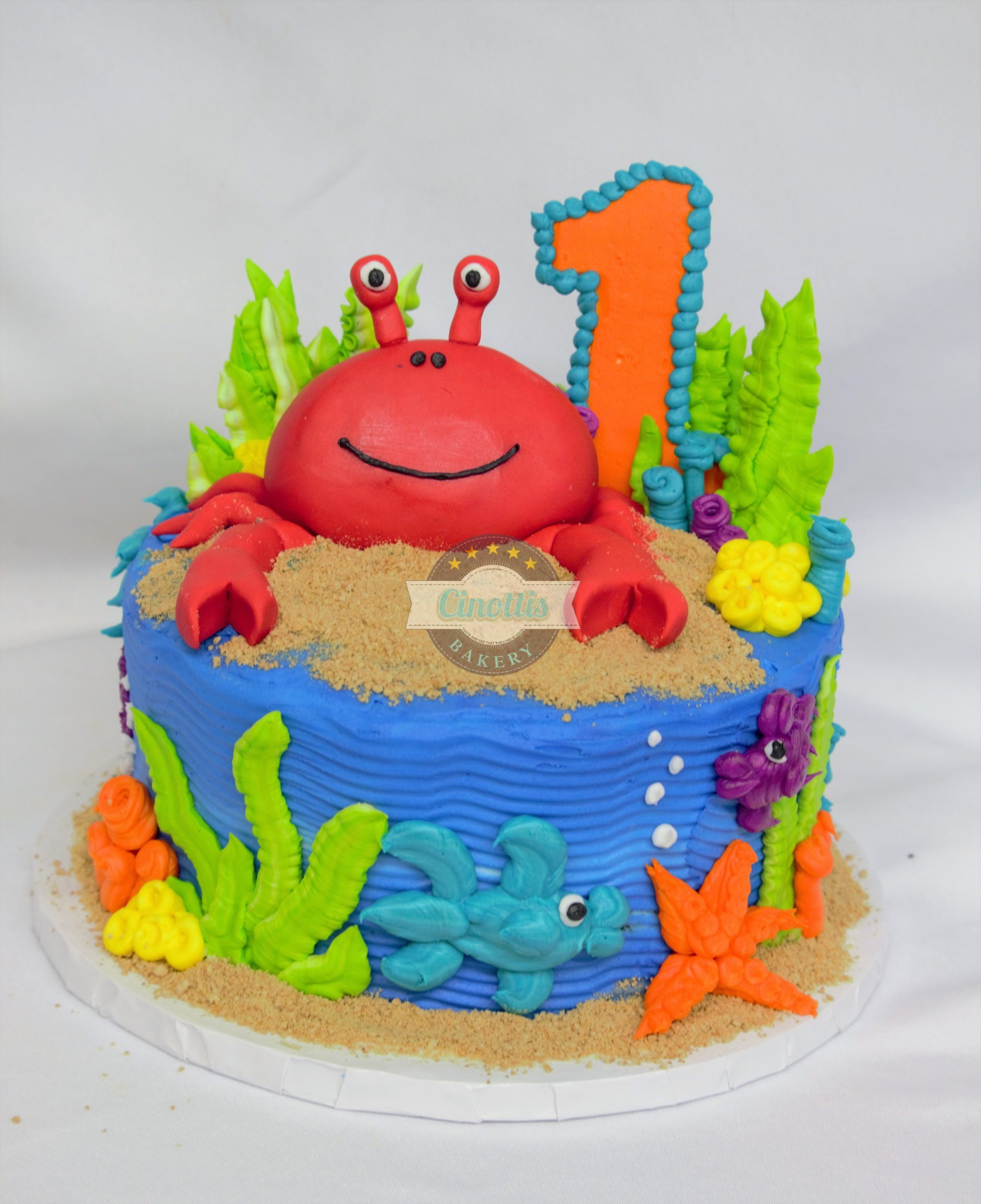 Best ideas about Crab Birthday Cake
. Save or Pin Crabby Underwater themed celebration cake from Cinotti s Now.