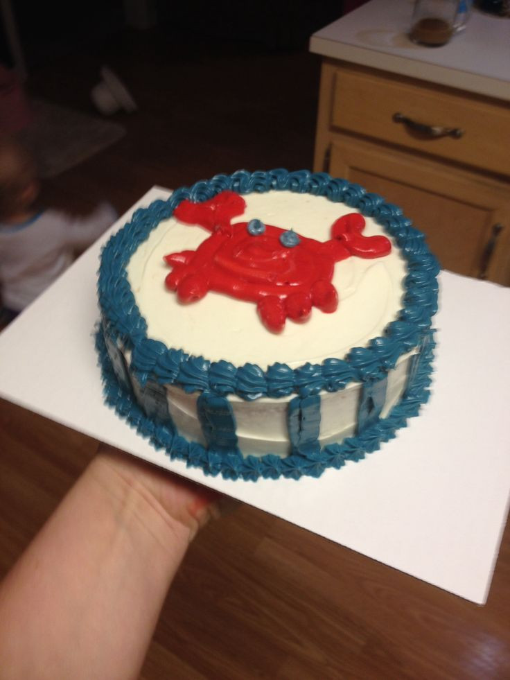 Best ideas about Crab Birthday Cake
. Save or Pin Crab smash cake birthday blue and red Now.