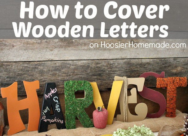 Best ideas about Craft Ideas For Wooden Letters
. Save or Pin How to Cover Wooden Letters Hoosier Homemade Now.