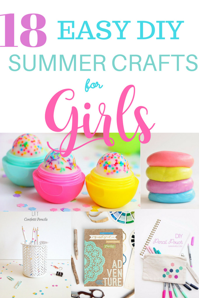 Best ideas about Crafts For Girls
. Save or Pin 18 Easy DIY Summer Crafts and Activities For Girls Now.