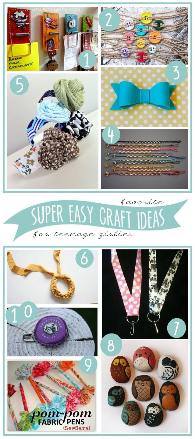 Best ideas about Crafts For Girls
. Save or Pin 10 Super Easy Craft Ideas To Make With Teenage Girls Now.