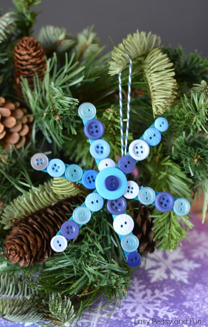 Best ideas about Crafts To Make
. Save or Pin Craft Stick and Buttons Snowflake Christmas Ornament Now.
