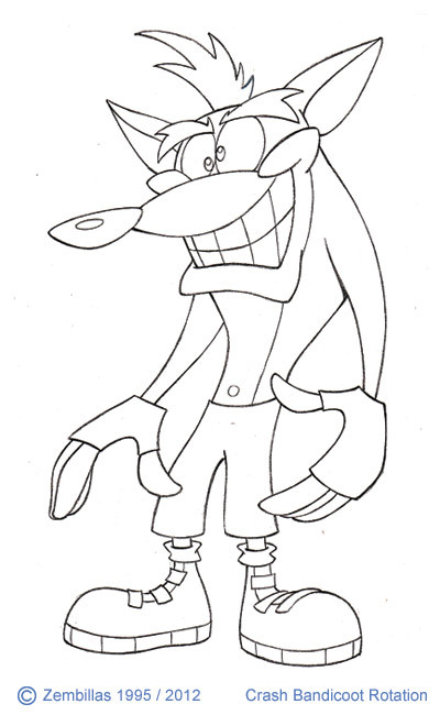 Best ideas about Crash Bandicoot Coloring Pages
. Save or Pin Charles Zembillas Original Crash Bandicoot Character Rotation Now.