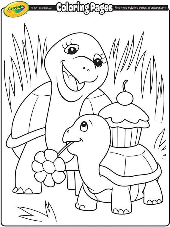 Best ideas about Crayola Free Coloring Sheets
. Save or Pin Turtle Mommy Coloring Page Now.