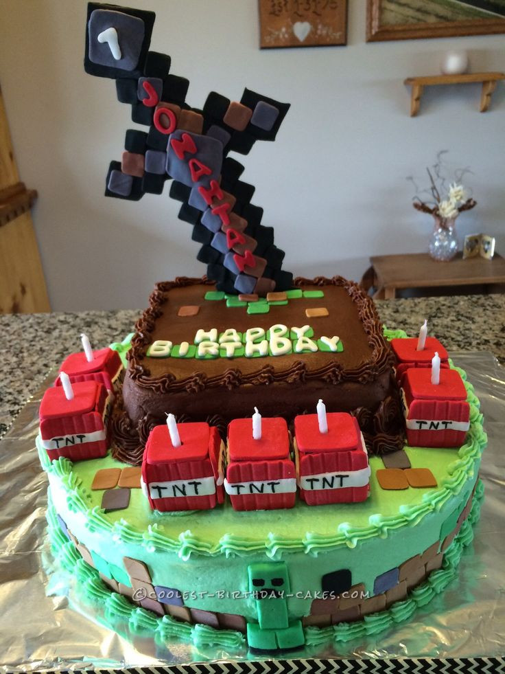Best ideas about Crazy Birthday Cake
. Save or Pin 1000 ideas about Homemade Minecraft Cakes on Pinterest Now.
