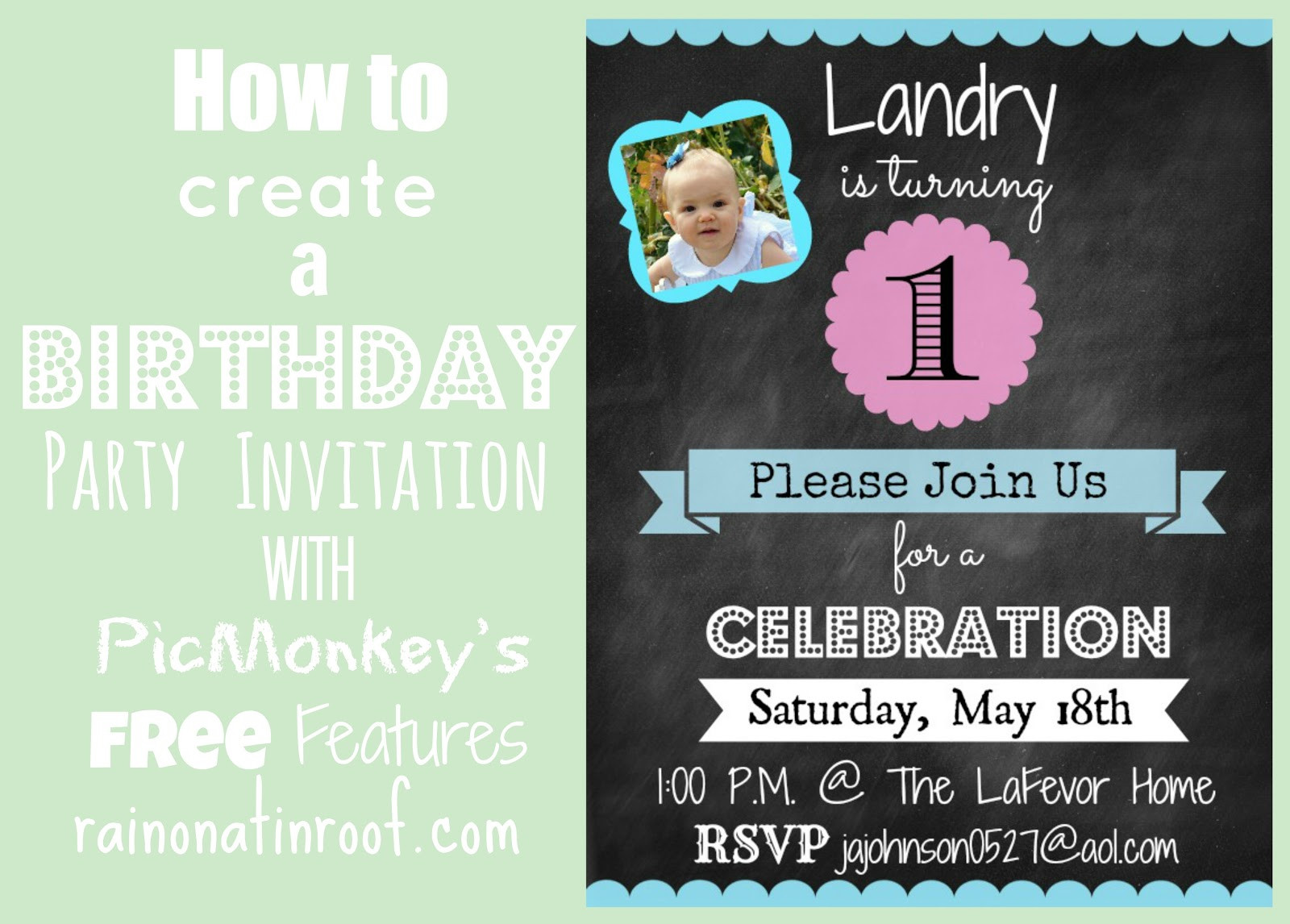 Best ideas about Create Free Birthday Invitations
. Save or Pin How to Create an Invitation in Picmonkey Now.