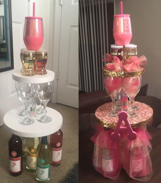 Best ideas about Creative 21St Birthday Gift Ideas For Her
. Save or Pin wine 21 birthday tower cake stand t alcohol Now.