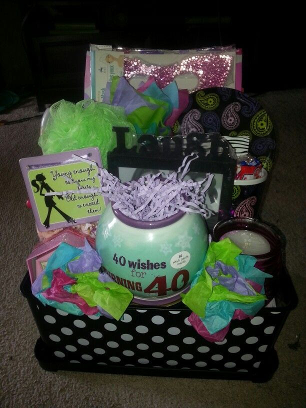 Best ideas about Creative 40Th Birthday Gift Ideas
. Save or Pin 40th Birthday t basket Now.