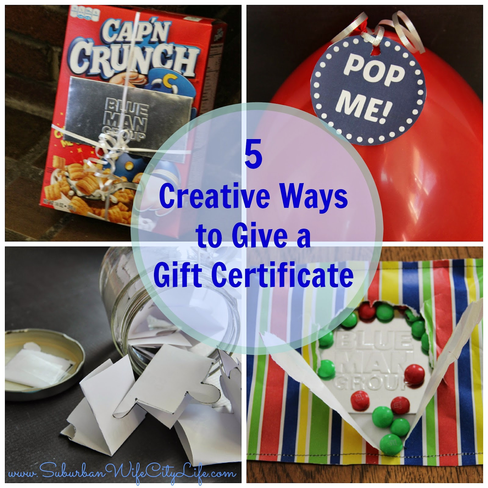 Best ideas about Creative Gift Card Ideas
. Save or Pin 5 Creative Gift Certificate Giving Ideas Suburban Wife Now.