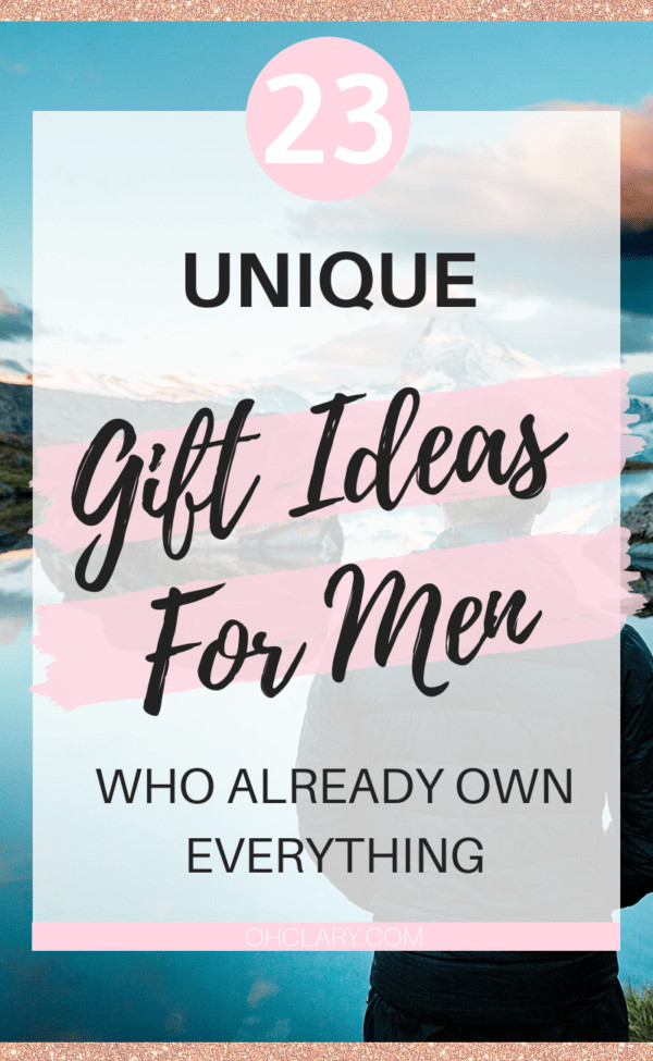 Best ideas about Creative Gift Ideas Men Who Have Everything
. Save or Pin 23 Unique Gift Ideas for Men Who Have Everything OhClary Now.